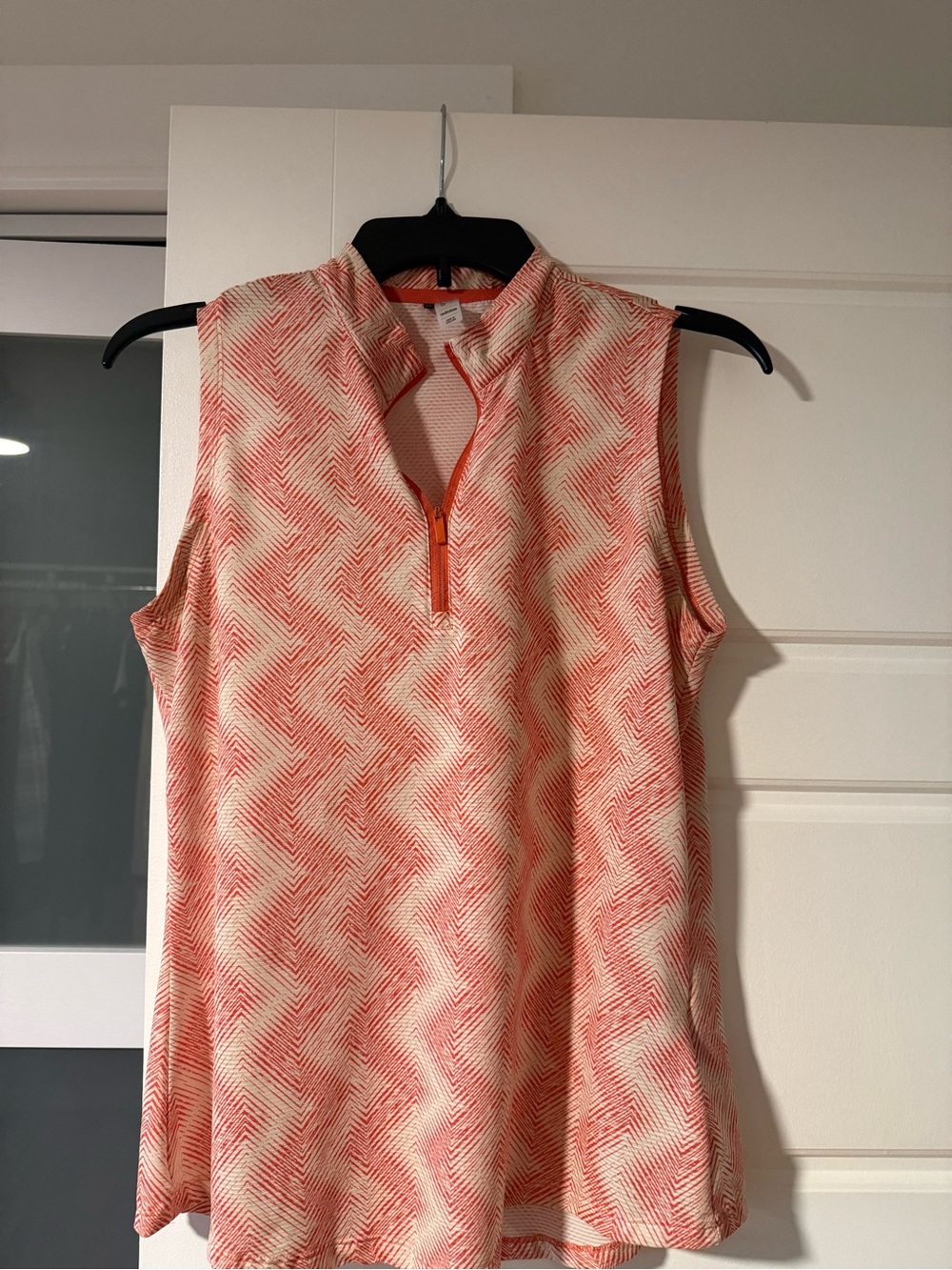 adidas Pink Chevron-Style Sleeveless Golf Tank